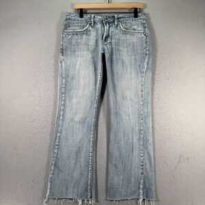 Vintage Buffalo Jeans Womens 29 Blue Lightwash‎ Bootcut Denim Comfort Distressed
